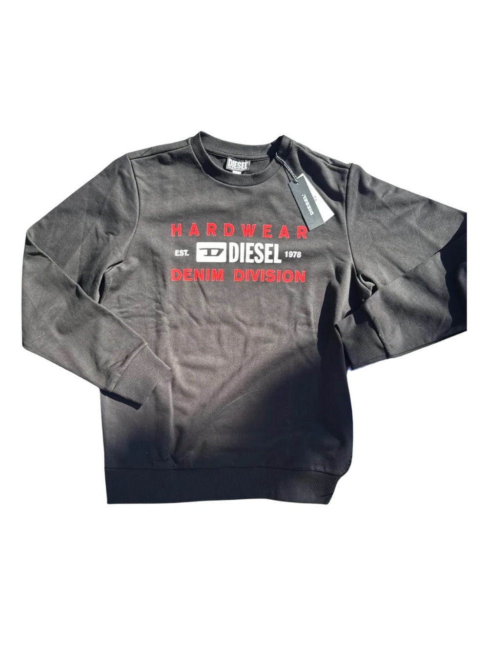 Diesel Black 'Hardwear Denim Division' Crewneck Sweatshirt